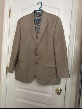Chaps Tan Two-Button Sport Coat